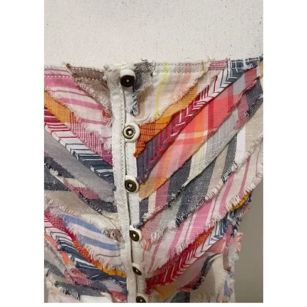 Anthropologie x Pilcro Striped Ruffle Cami Size L - Picture 7 of 8